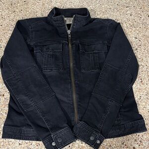 Duluth Trading Co Black Jacket with Gold Zipper Moto jacket